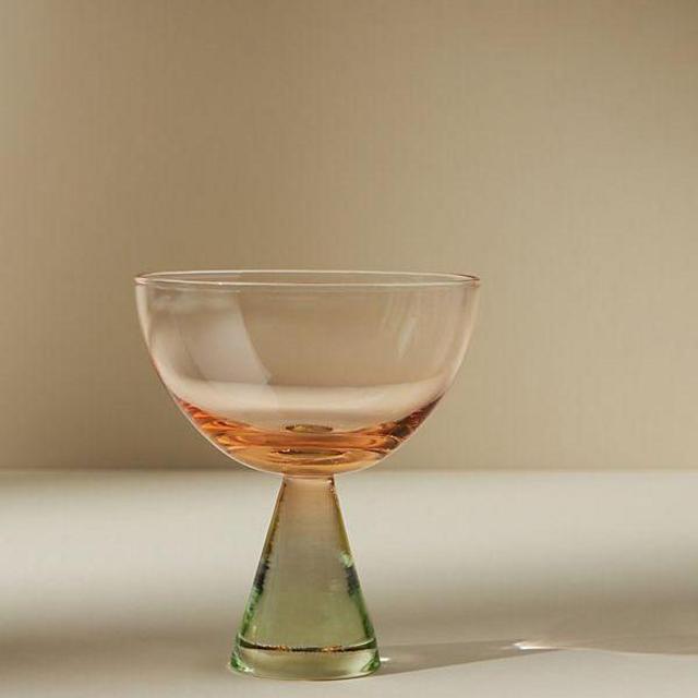 Ramona Coupe Glasses in Peach, Set of 4