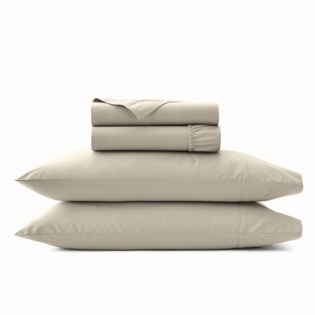 QUEEN Signature Hemmed Sheet Set in DUNE