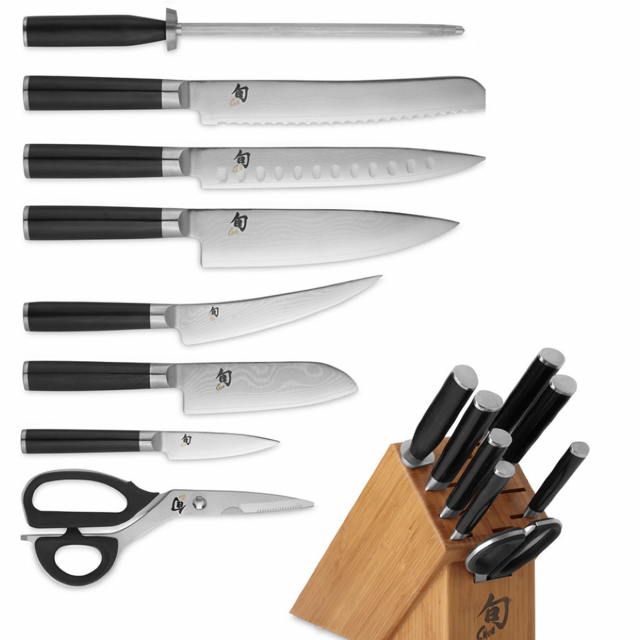 Shun Classic Knife Block, Set of 9