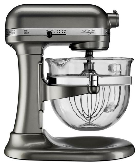 KitchenAid KF26M2XPM 6-Qt. Professional 600 with Glass Bowl Pearl Metallic