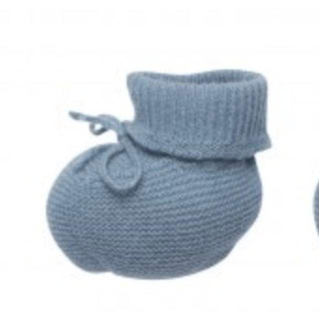 Cashmere Bootees Grey-Blue