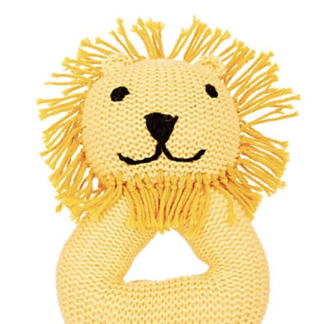 Barneys New York Knit Lion Rattle
