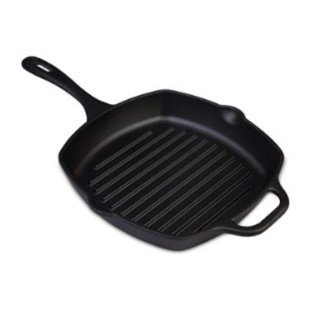 Victoria 10" Cast Iron Deep Grill Pan