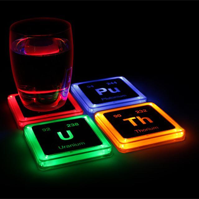 Radioactive Elements Glowing Coaster Set