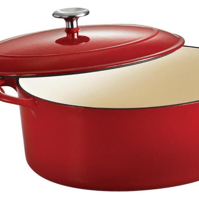 Tramontina Enameled Cast Iron Covered Oval Dutch Oven, 7-Quart, Gradated Cobalt