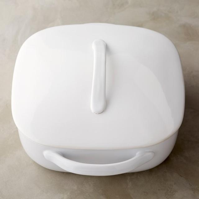 Williams-Sonoma Essential Covered Square Baker, 9" X 9", White