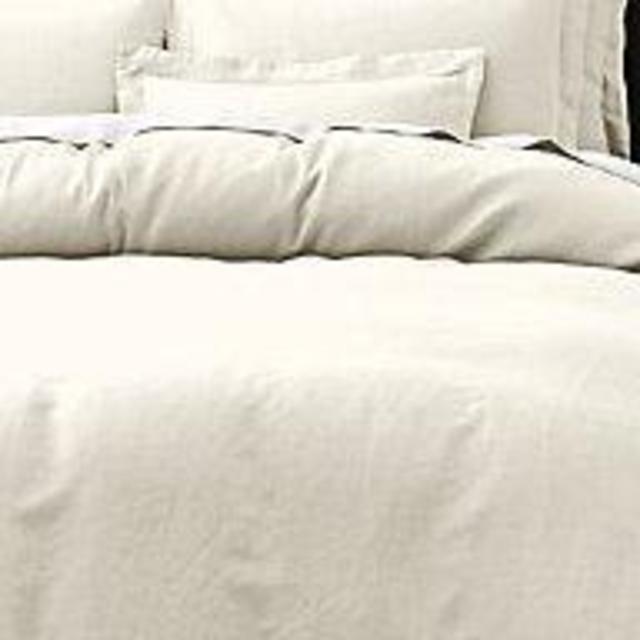 Stonewashed Belgian Linen Duvet Cover- KING, IVORY
