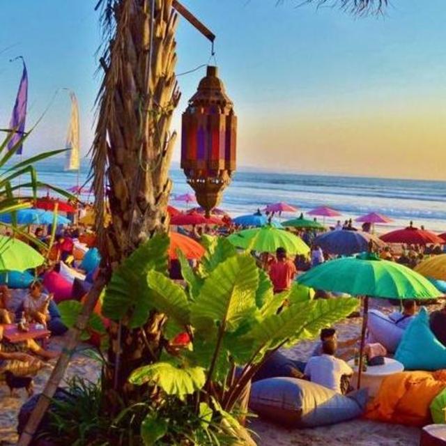 Beanbag Happy Hour on the beach