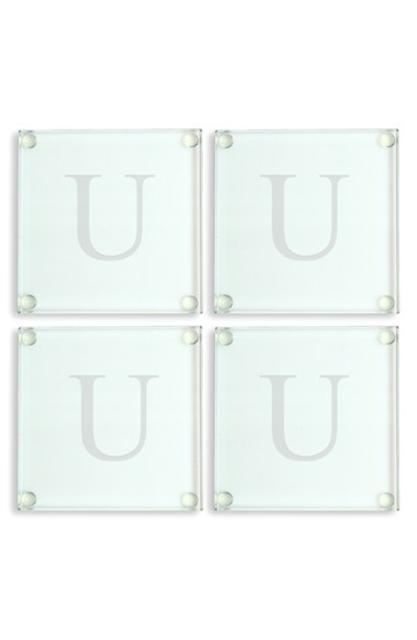 Monogram Glass Coasters (E)