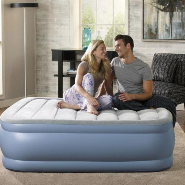 Queen 17 in. Hi Loft Raised Adjustable Air Bed Mattress Set