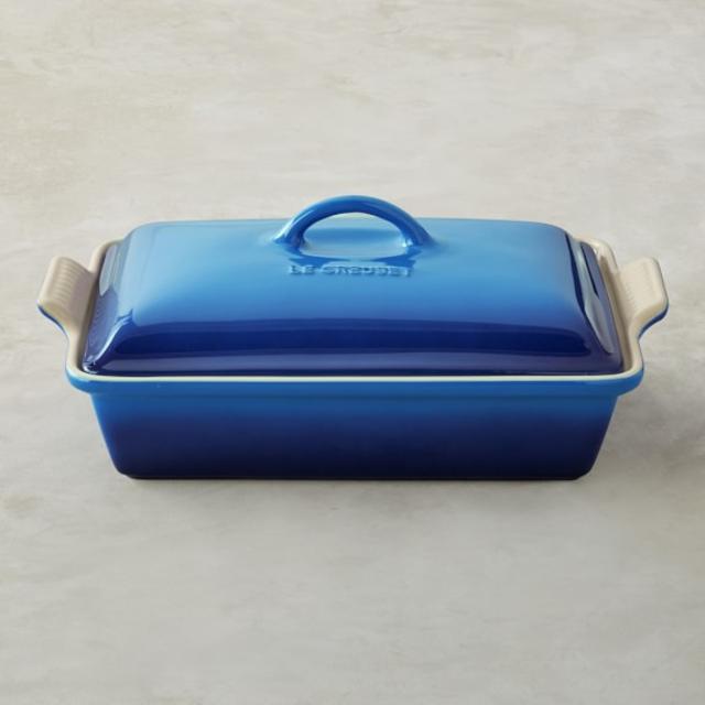Le Creuset Heritage Stoneware Rectangular Covered Casserole, Matte White
