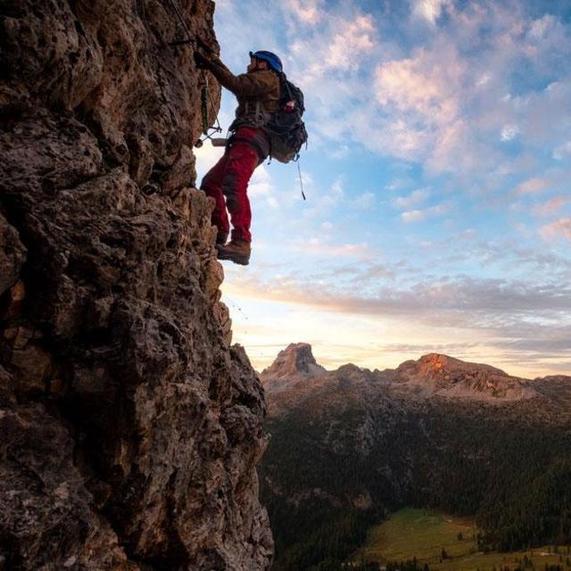 Via Ferrata Mountain Climbing Italian Dolomites