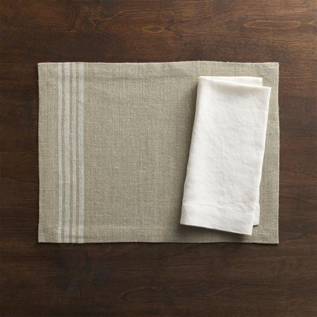Easton White Stripe Placemat