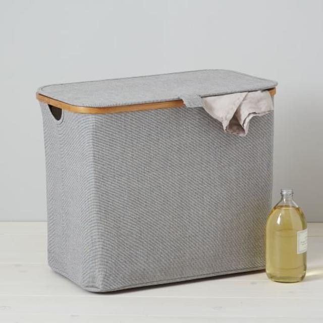 Bamboo Rim Laundry Hamper – Rectangular