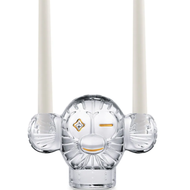 Baccarat Crystal Monkey Candleholder