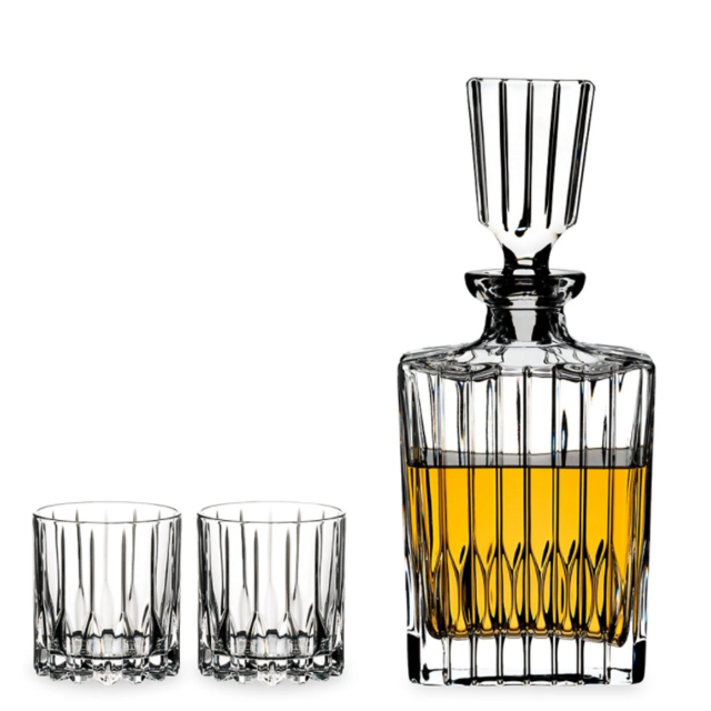 Riedel Drink Specific Glassware 3-Piece Neat Spirits Glass & Decanter Set