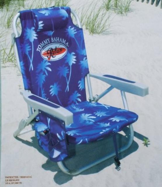 Tommy Bahama Light Blue Backpack Cooler Chair