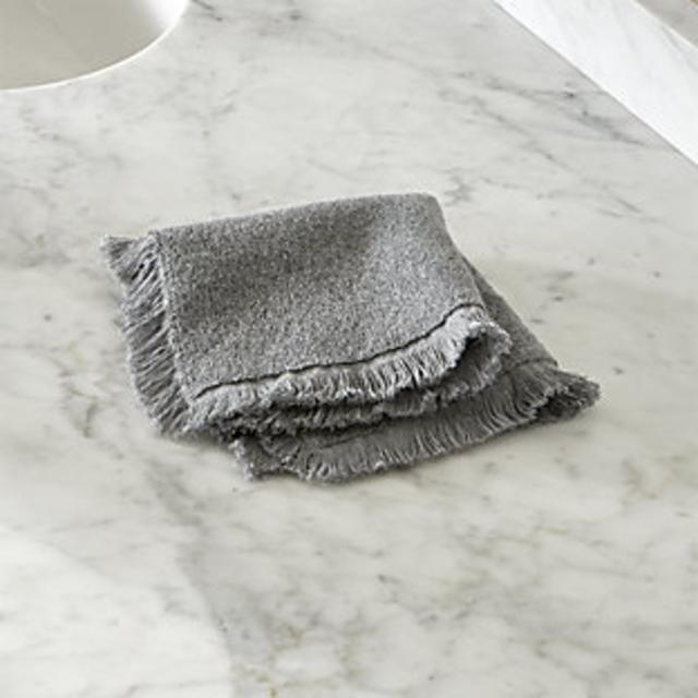 Fringe Grey Bath Towel