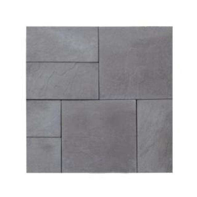 Patio-on-a-Pallet 12 in. x 24 in. and 24 in. x 24 in., 48 sq. ft. Concrete Gray Basketweave York-Stone Paver