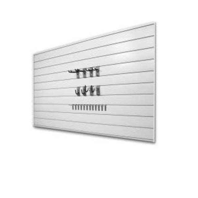 32 sq. ft. Wall Panel and Hook Kit Bundle in White (30-Piece)