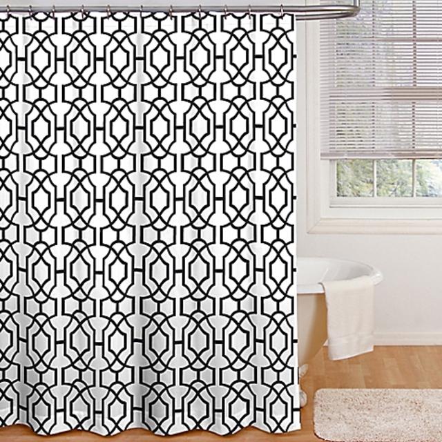 Payton Shower Curtain in Black/White