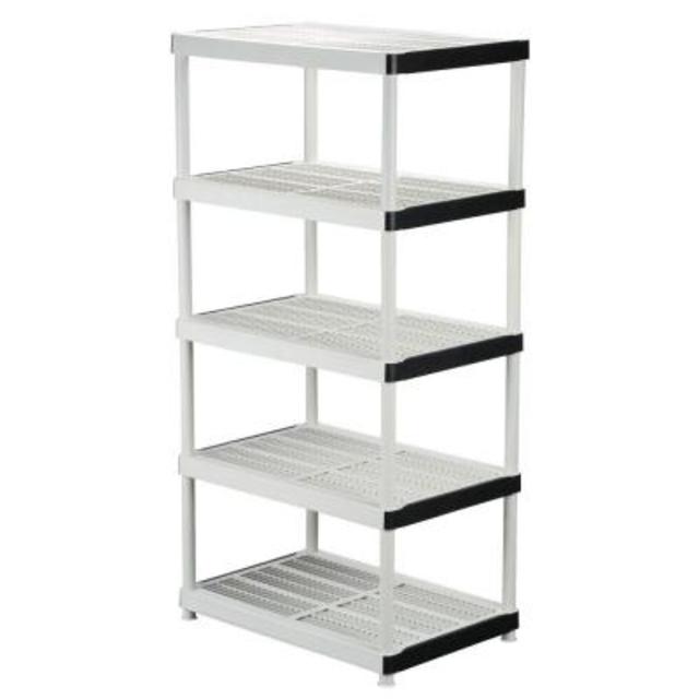 5-Shelf 24 in. D x 36 in. W x 72 in. H Plastic Ventilated Storage Shelving Unit