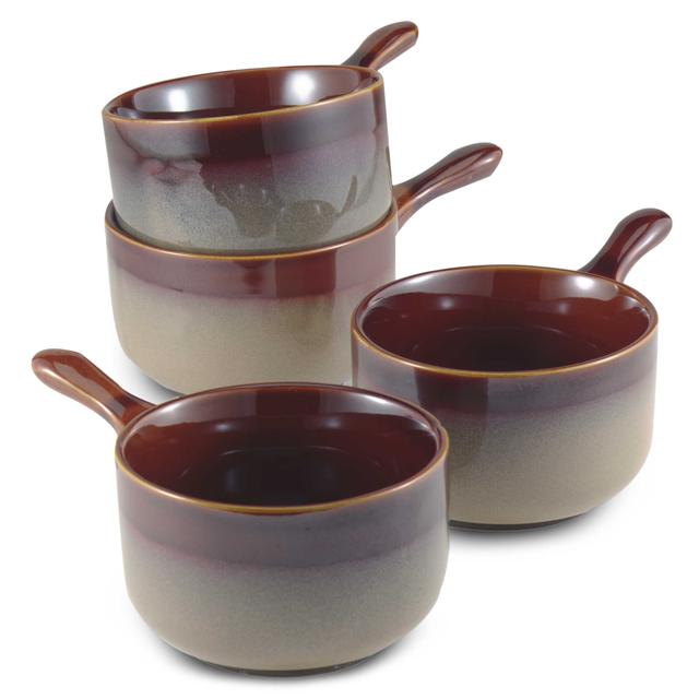 Nova Brown 4 7/8-Inch Onion Soup Bowls (Set of 4)
