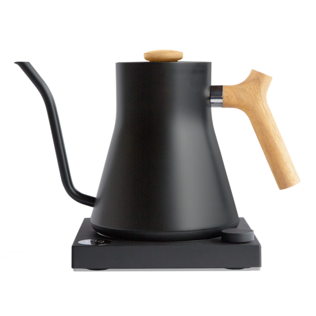 Stagg EKG Electric Kettle in Matte Black + Maple