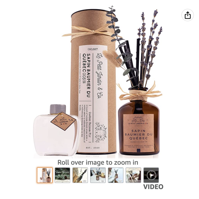 Le Petit Jardin & Co. Real Preserved Dried Flower Reed Diffuser Oil Scented Stick Fragrance Gift Set