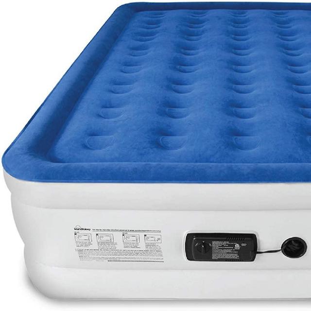 Queen Size: SoundAsleep Dream Series Air Mattress with ComfortCoil Technology & Internal High Capacity Pump