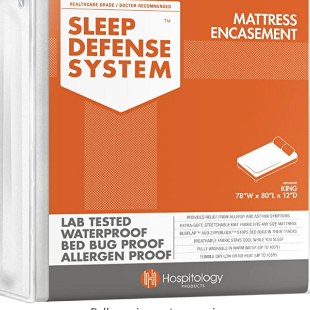 HOSPITOLOGY PRODUCTS Mattress Encasement - Zippered Bed Bug Dust Mite Proof Hypoallergenic - Sleep Defense System - King - Waterproof - Stretchable - Standard 12" Depth - 78" W x 80" L
