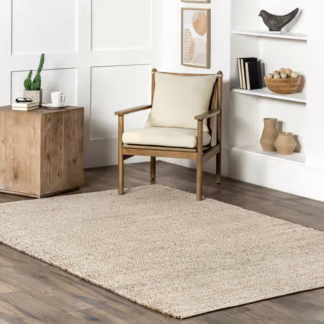 Natural Handwoven Jute-Blend Area Rug
