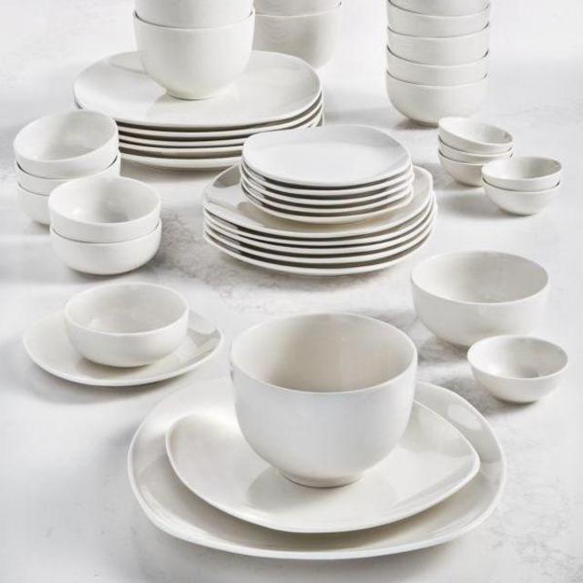 Tabletops Unlimited Inspiration by Denmark Soft Square 42-Pc. Dinnerware Set, Service for 6