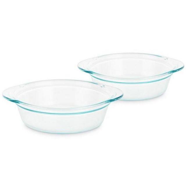 Pyrex Deep Pie Dishes, Set of 2