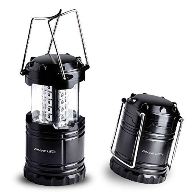 Divine LEDs Ultra Bright LED Lantern for Hiking, Camping, Emergencies, Hurricanes, Outages, Storms - Black