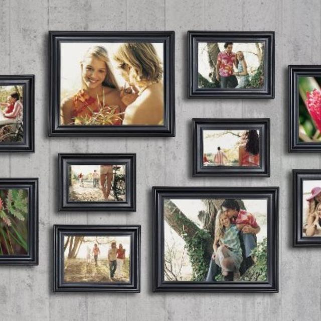 10 Piece Matte Black Picture Frame Set