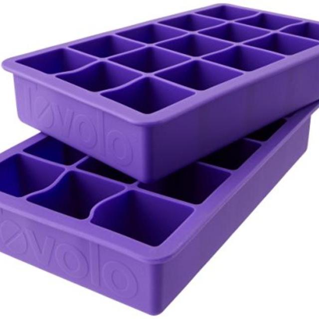 Tovolo Perfect Cube Ice Trays, Vivid Violet - Set of 2