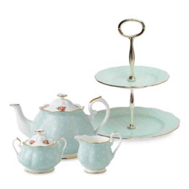 Royal Albert Polka Rose Tea Set & Serveware
