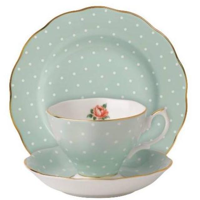 Royal Albert Rose 3 Teacup Set