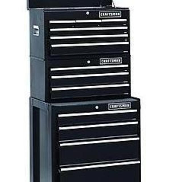 Craftsman 26 In. 13-Drawer Heavy-Duty Ball Bearing 3-PC Combo – Black