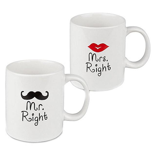 Waechtersbach "Mr. and Mrs. Right" His and Hers Mugs (Set of 2)