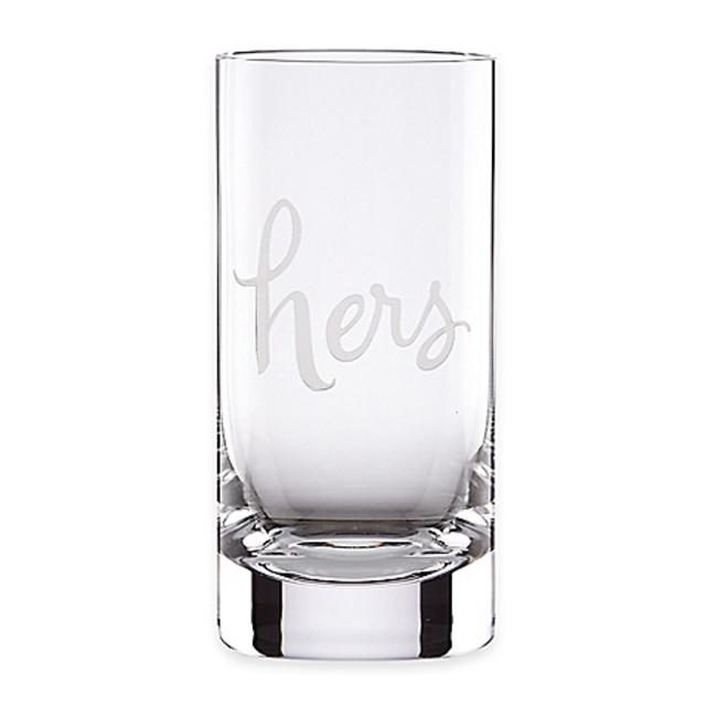 Kate Spade "Hers" & "Hers" Double Old Fashioned Glasses