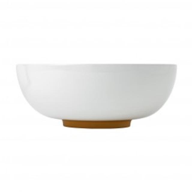 Olio White Medium Serving Bowl