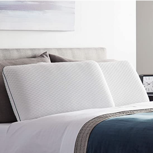 WEEKENDER Ventilated Gel Memory Foam Pillow - Washable Cover - King Size