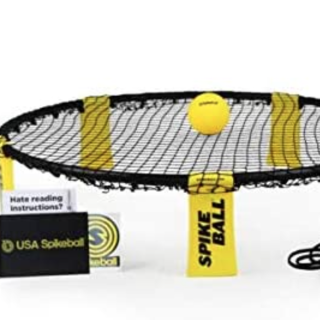 Spikeball Game Set - Played Outdoors, Indoors, Lawn, Yard, Beach, Tailgate, Park - Includes 1 Ball, Drawstring Bag, and Rule Book - Game for Boys, Girls, Teens, Adults, Family