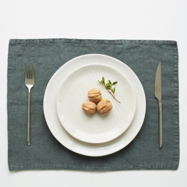 Forest Green Washed Linen Placemats