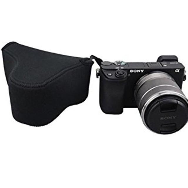 Fotasy OC-S2BK Black Mirrorless Camera Pouch for Sony A6300/A6000/A5100/A5000 with 18-55mm/50mm F1.8 OSS Lens, Fujifilm X-M1/X-T10 with 16-50mm Lens