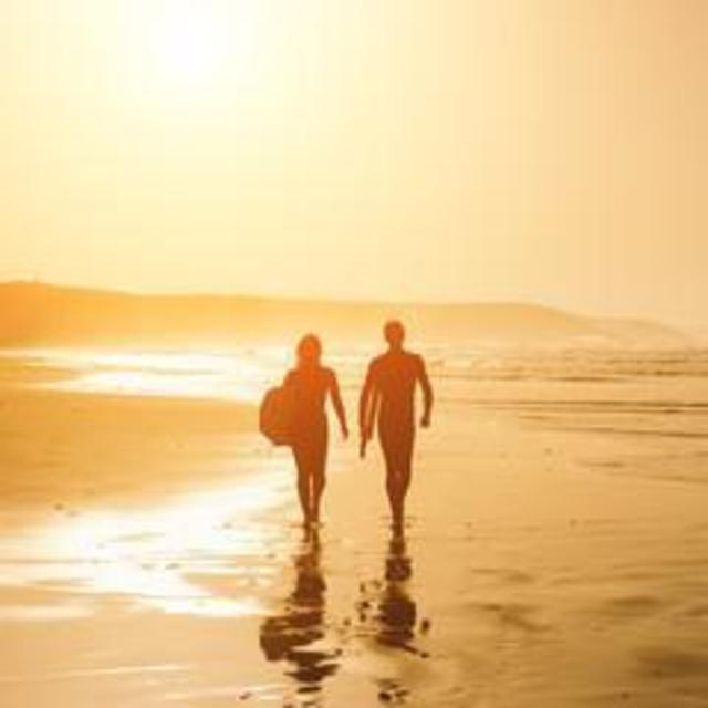 Couples surfboard rental