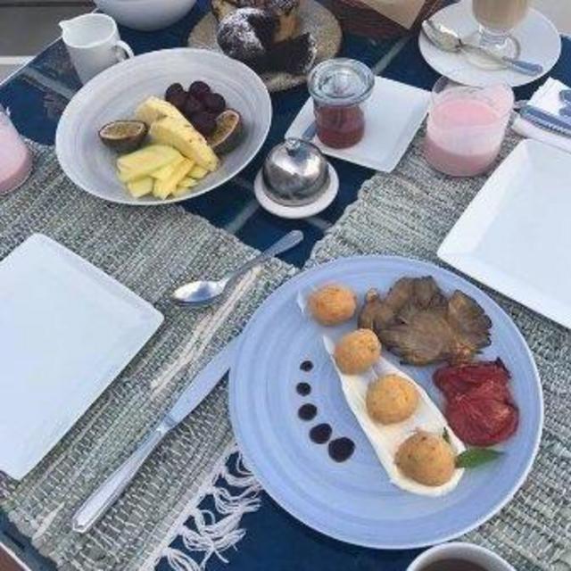 Breakfast on our Private Terrace in Mykonos