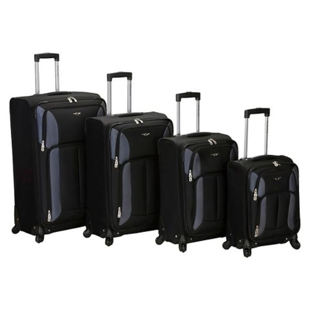 Rockland Impact 4-Pc Spinner Luggage Set - Black